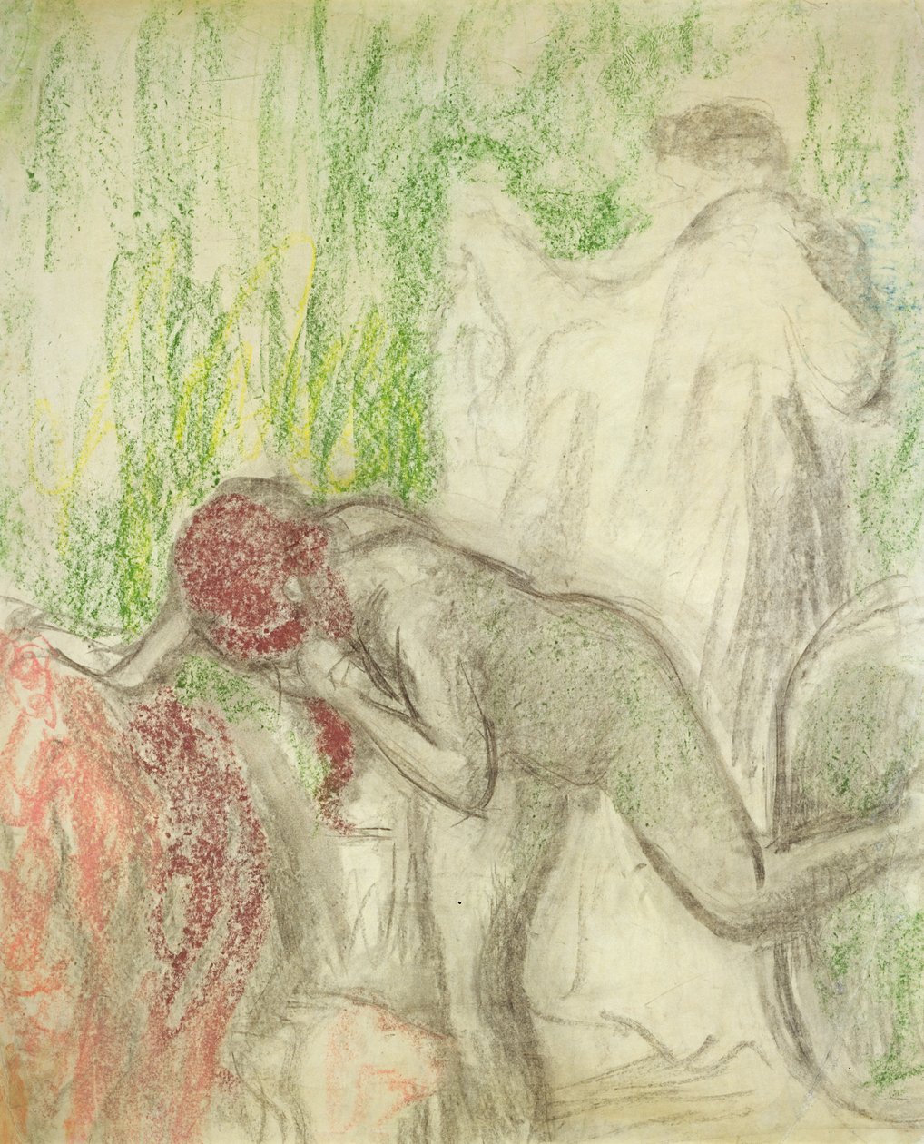 Nudo che esce dal bagno da Edgar Degas