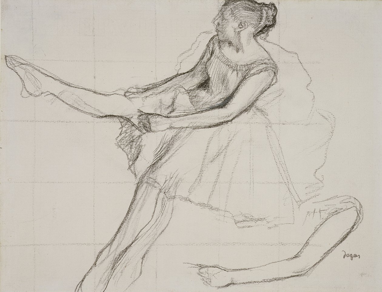 Ballerina che aggiusta le calze, c.1880 da Edgar Degas