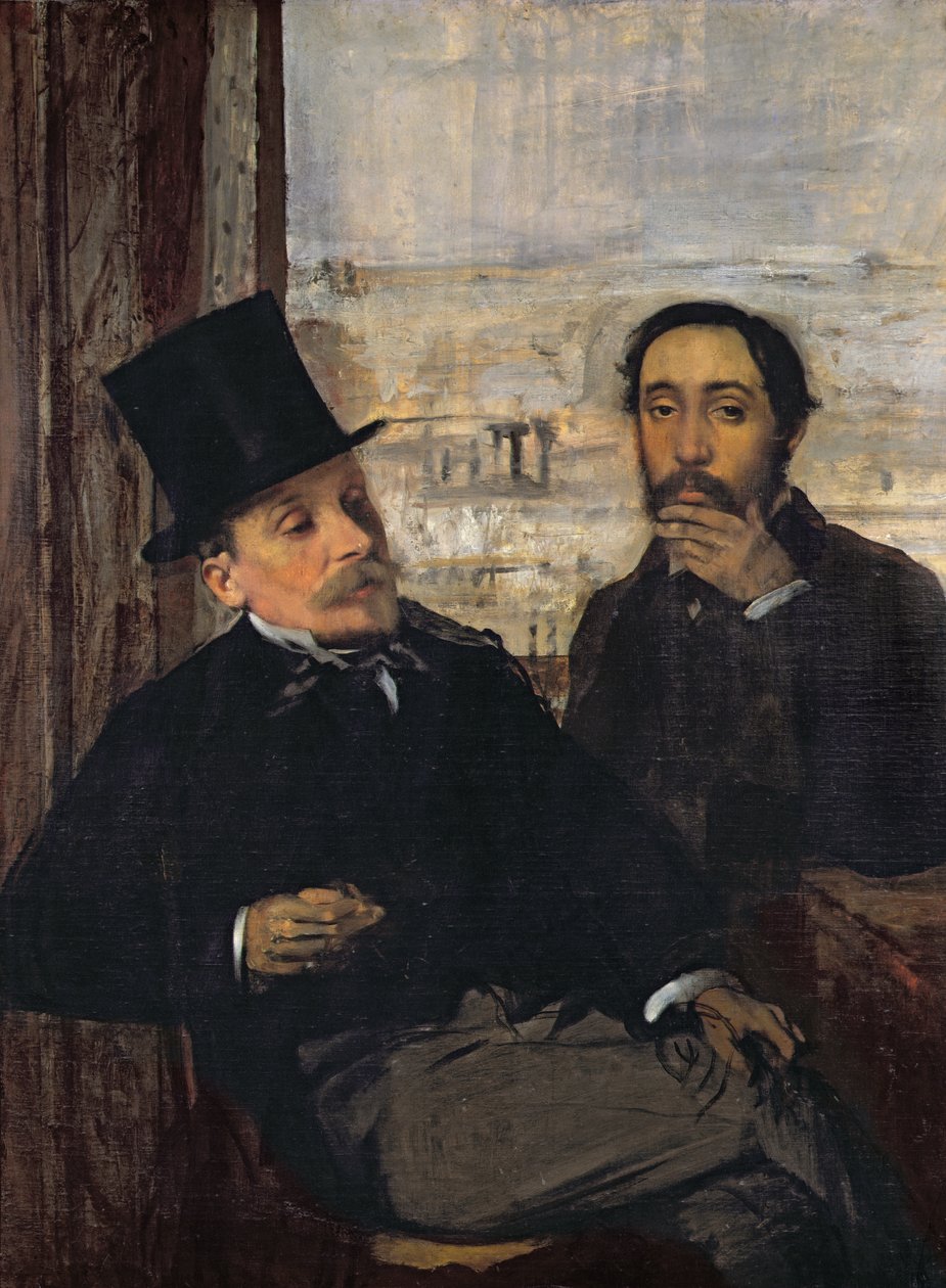 Autoritratto con Évariste de Valernes da Edgar Degas