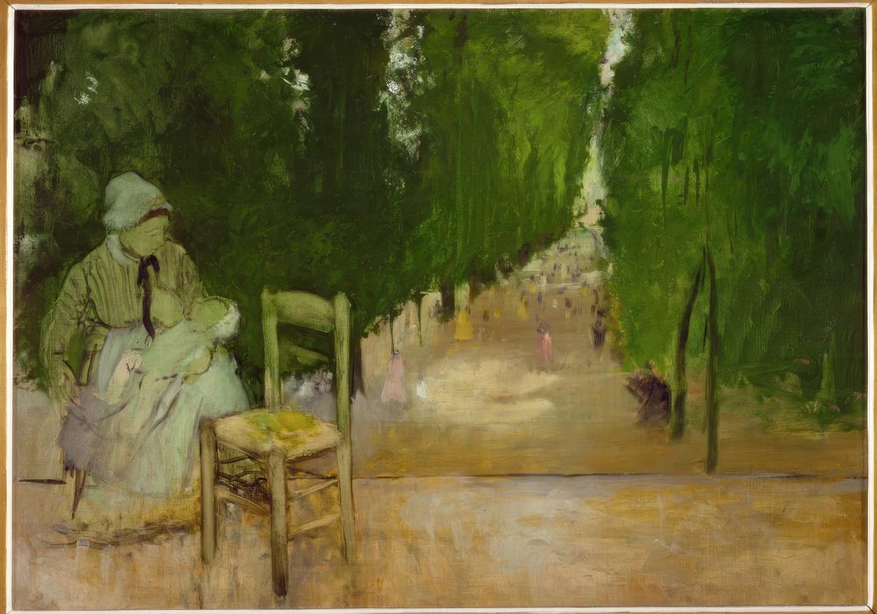 Una nutrice nel giardino del Lussemburgo da Edgar Degas