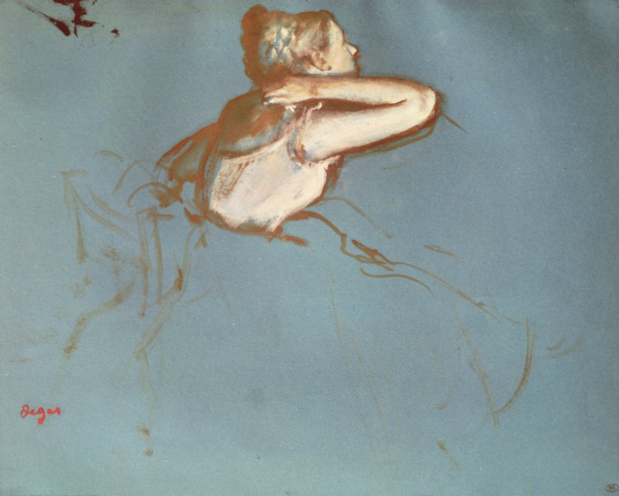 Vista del profilo di una ballerina, c.1899 da Edgar Degas