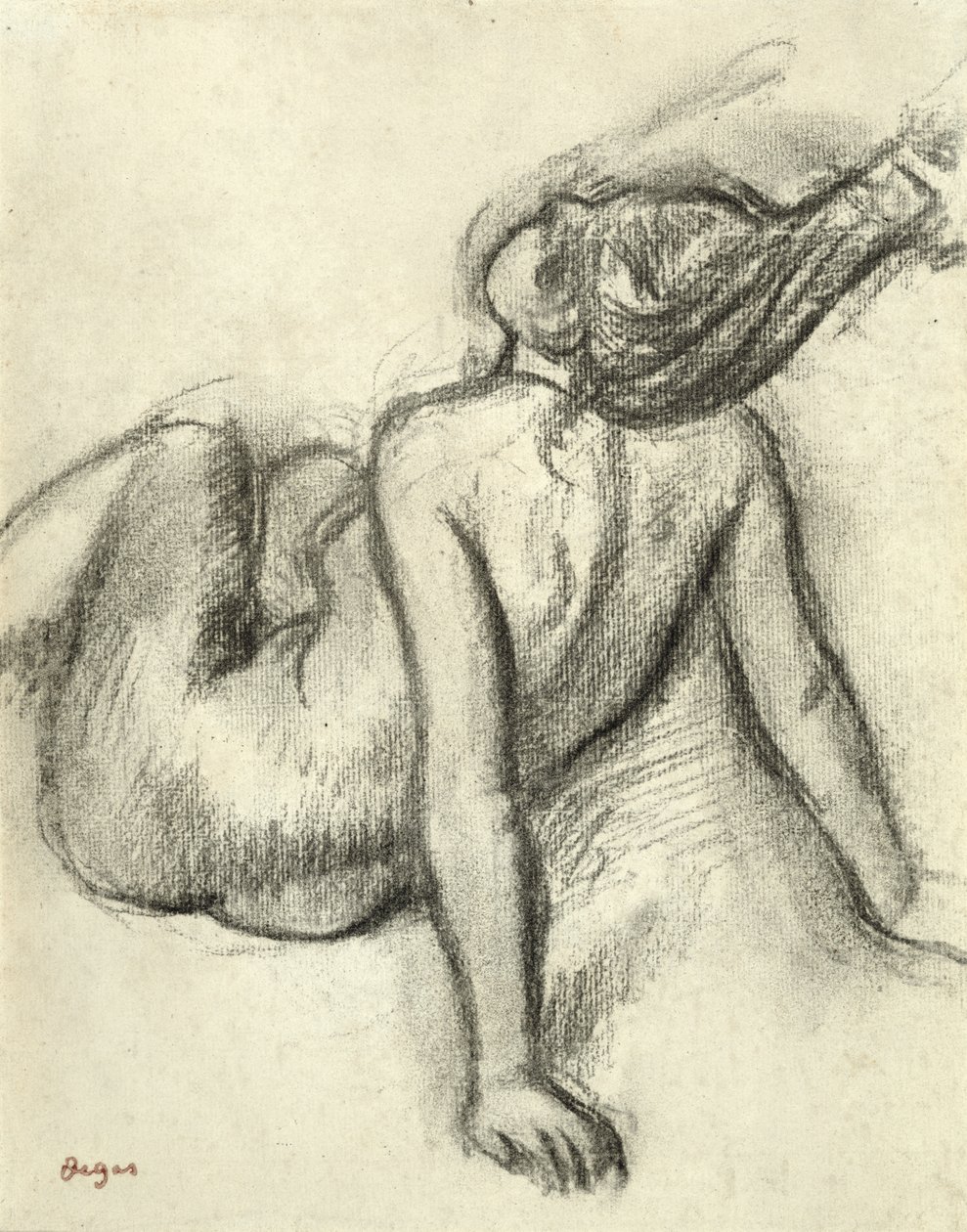 Donna che si fa acconciare i capelli da Edgar Degas