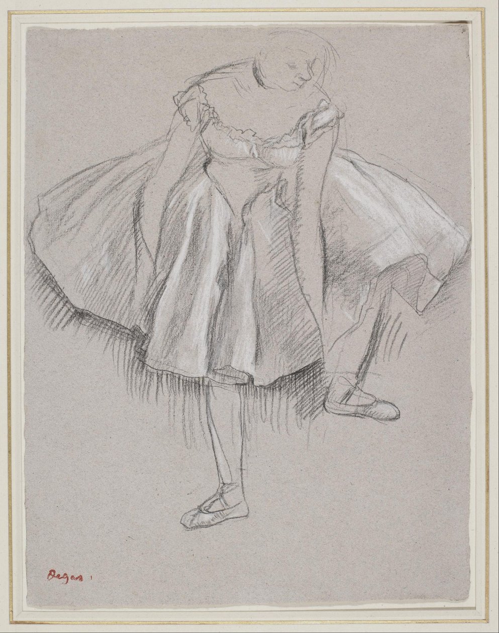 Ballerina che Aggiusta la Scarpetta da Edgar Degas