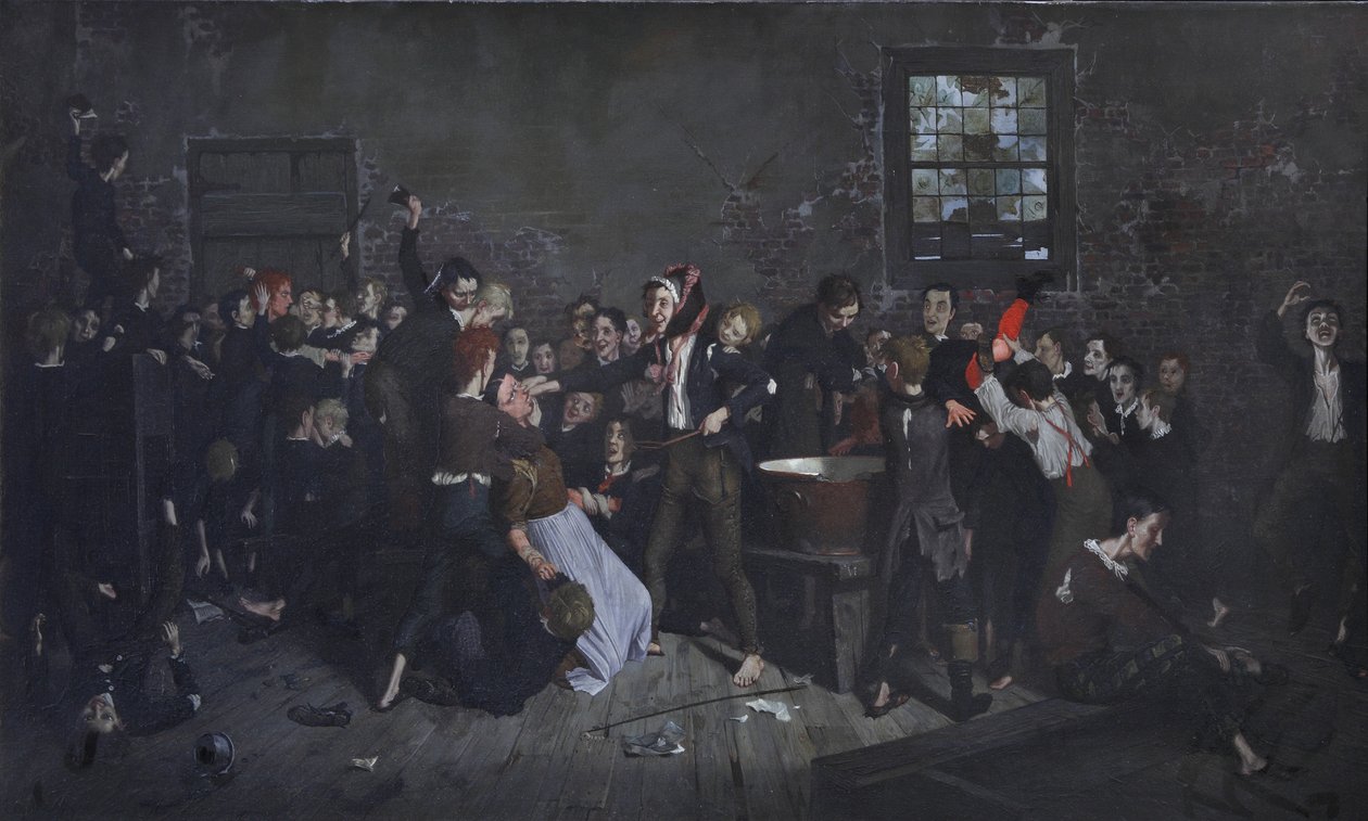 Dotheboys Hall si scioglie per sempre, 1862-1922 da Edgar Bundy