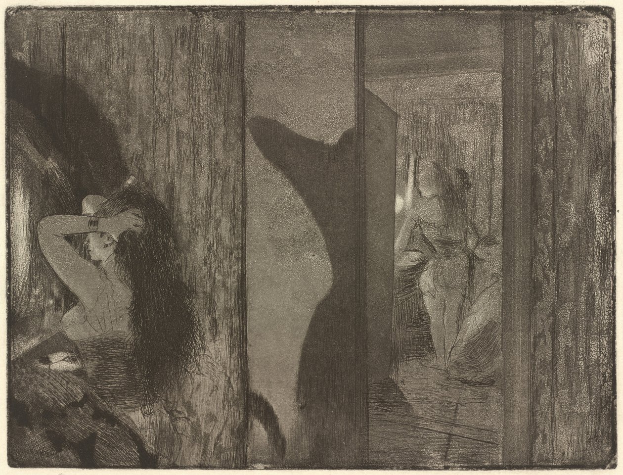Attrici nei loro camerini da Edgar Degas
