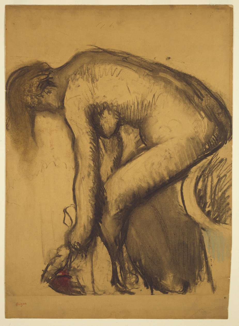Dopo il bagno (Donna che si asciuga i piedi), c.1900 da Edgar Degas