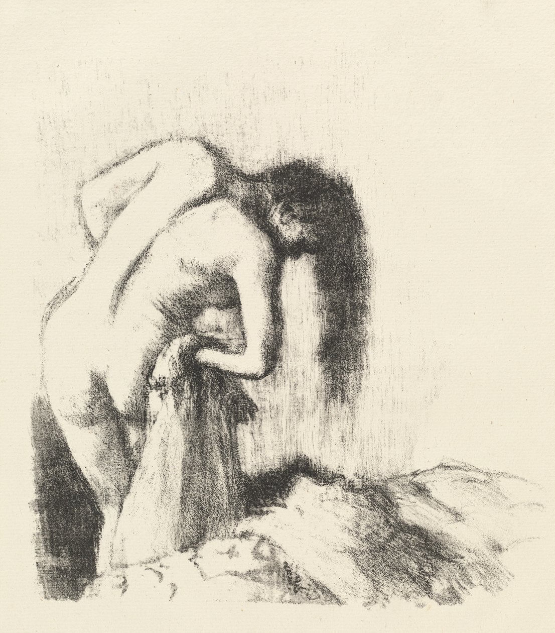 Dopo il bagno La sortie du bain Petite planche, c. 1891 da Edgar Degas