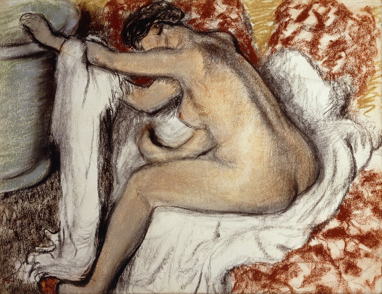 Dopo il bagno, donna che si asciuga da Edgar Degas