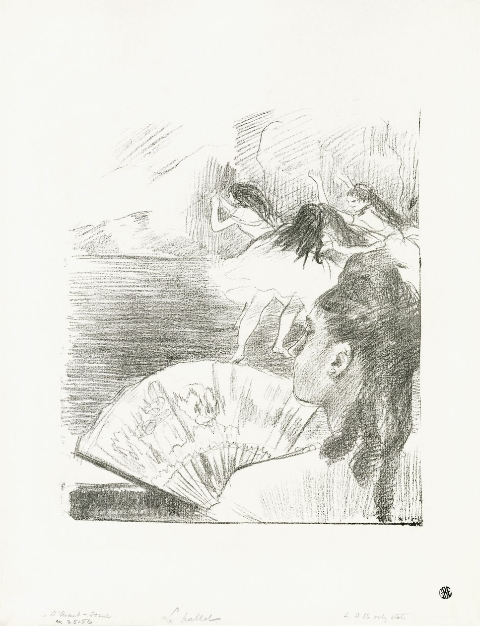 A teatro - Donna con ventaglio, c.1878-80 da Edgar Degas