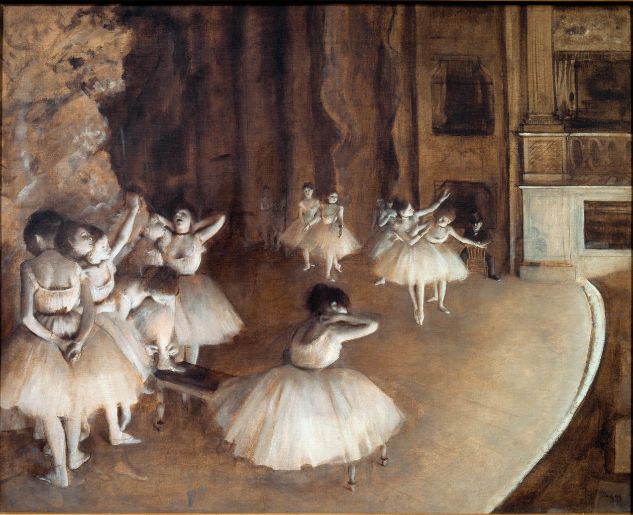 Prova di balletto sul palco da Edgar Degas