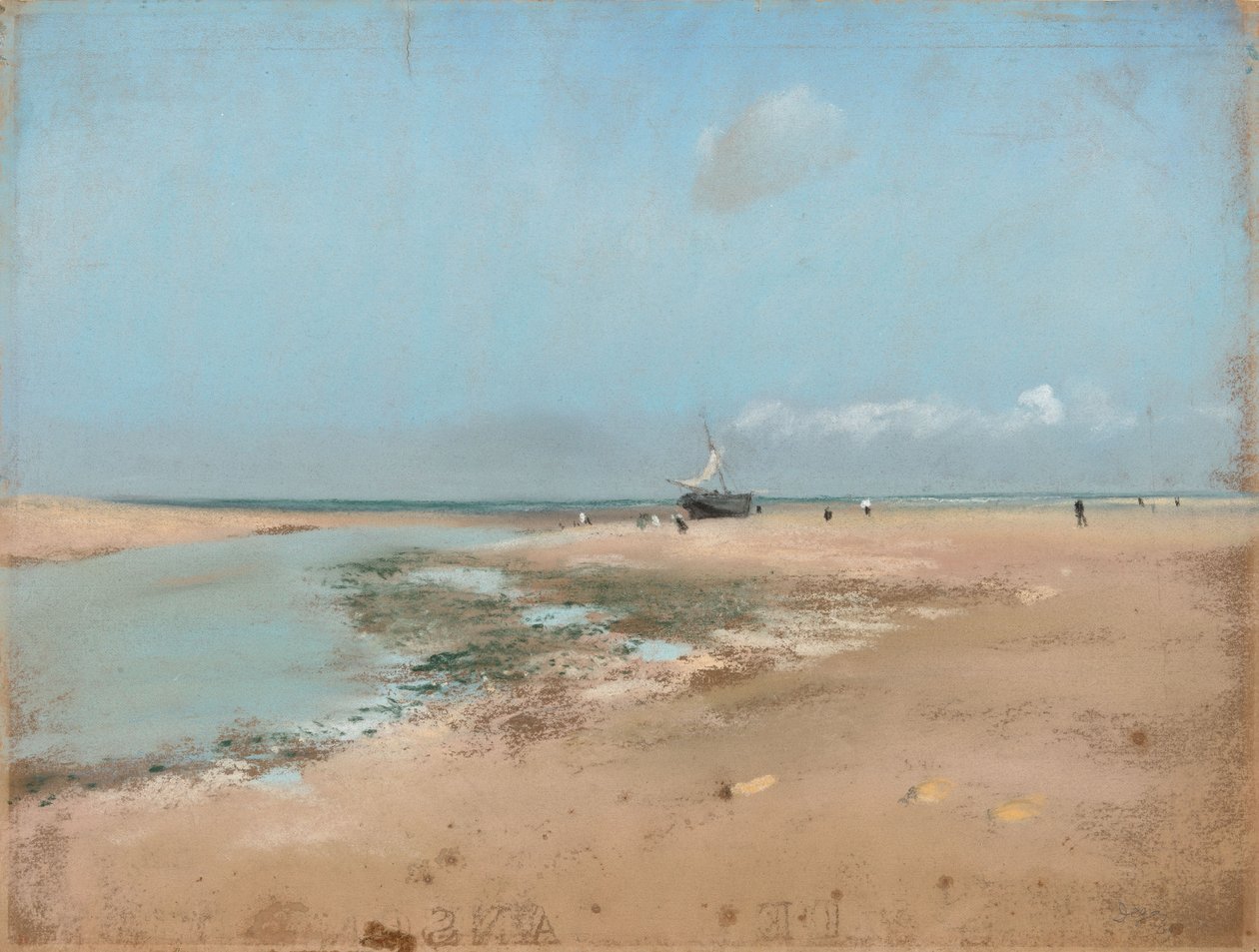 Spiaggia con bassa marea (foce del fiume) da Edgar Degas