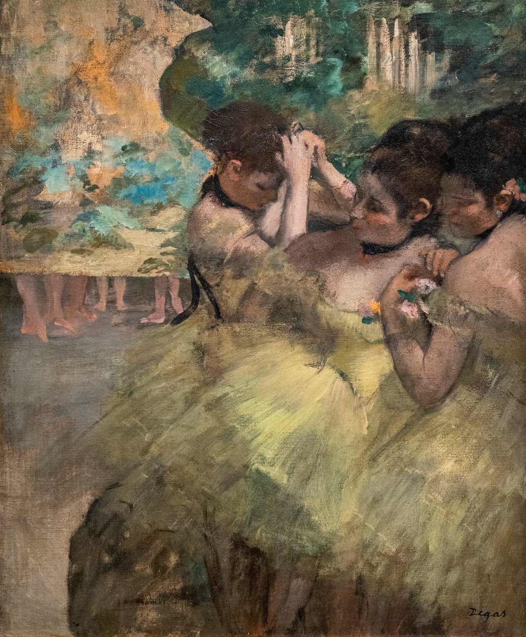 Dietro le quinte (conosciuto anche come "Ballerine gialle") da Edgar Degas