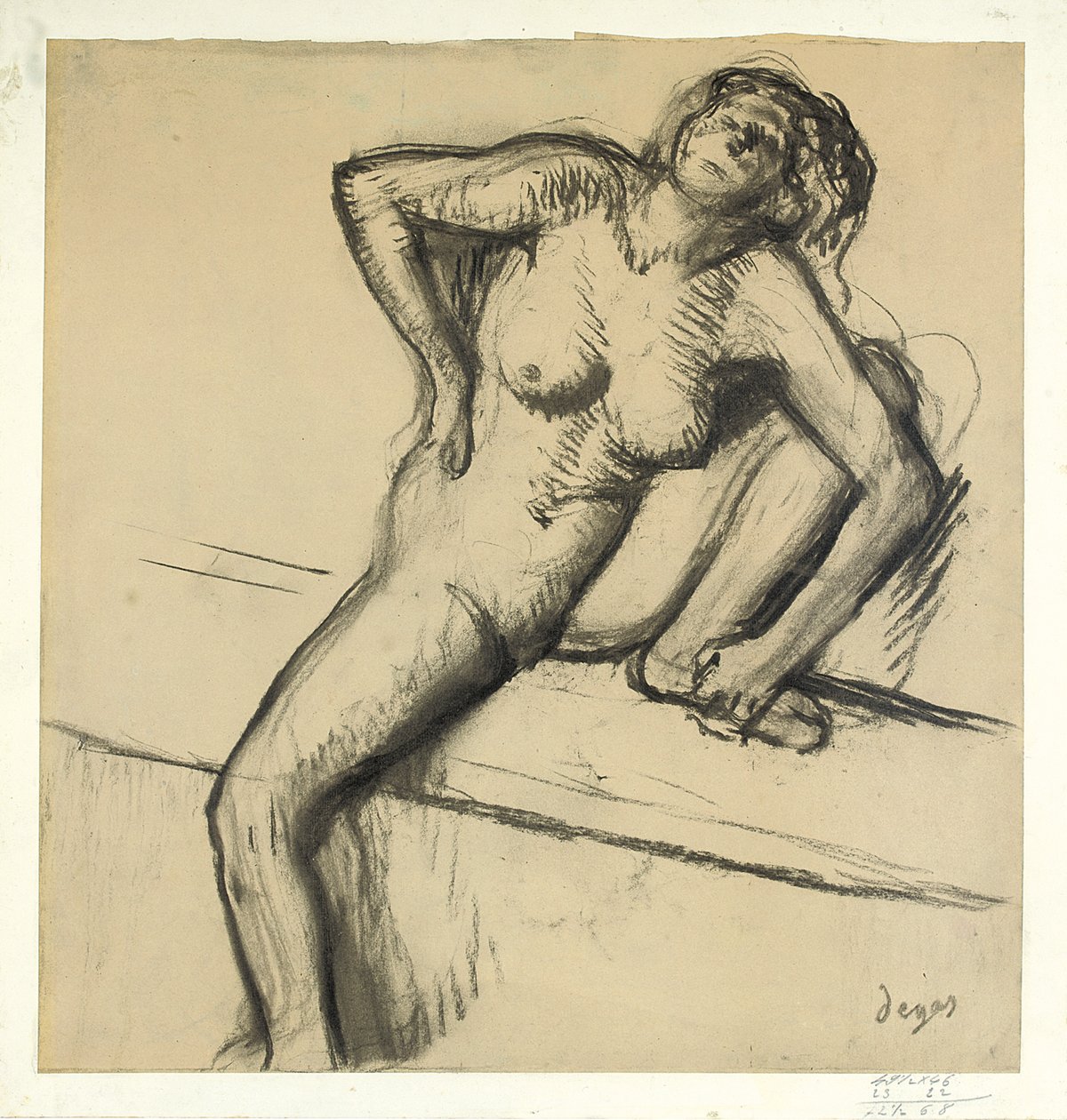Nudo accovacciato da Edgar Degas
