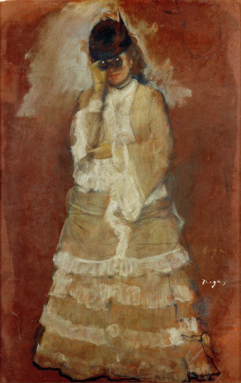 Signora con binocolo da Edgar Degas
