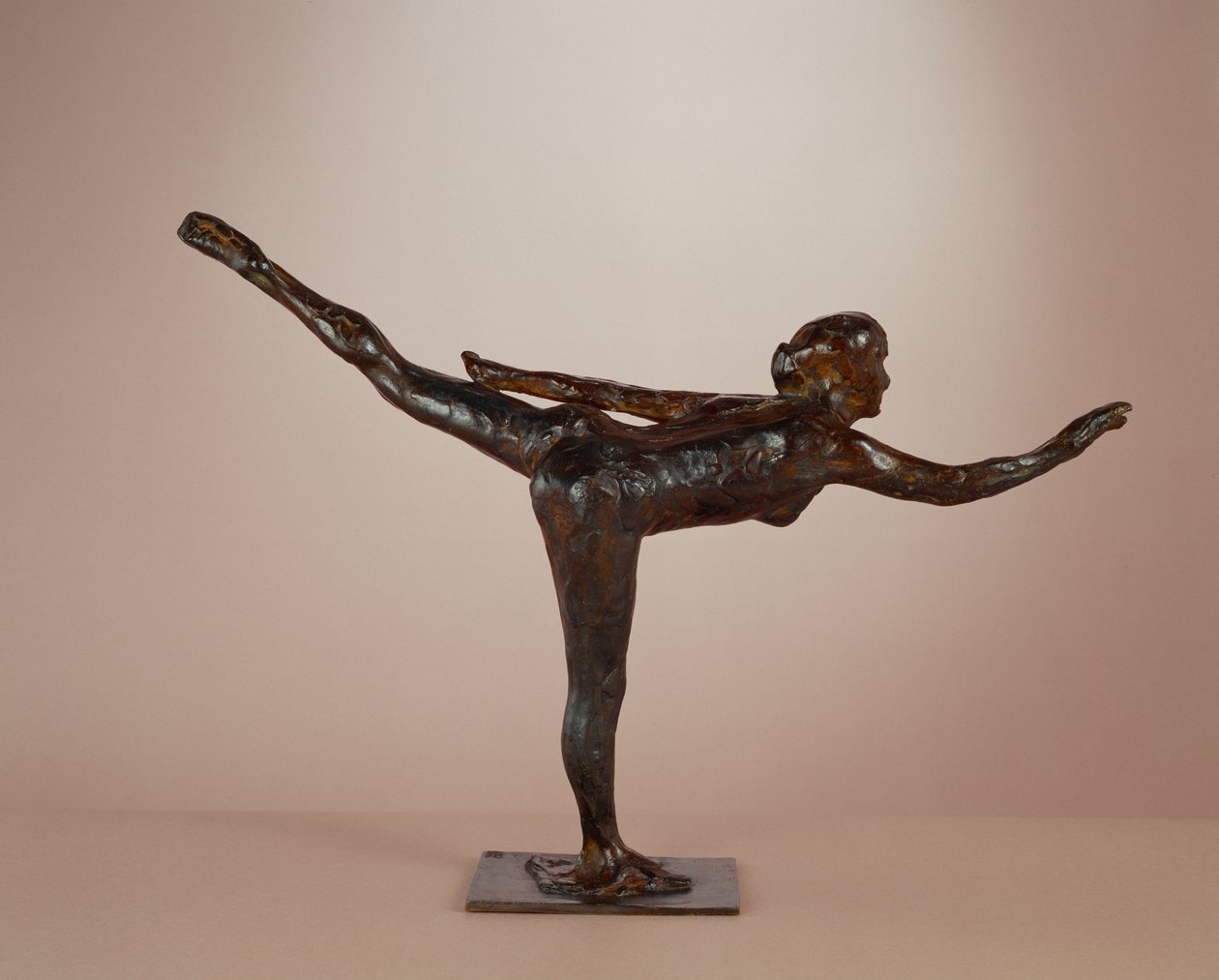 Danzatrice: arabesco sulla gamba destra, braccio sinistro in linea da Edgar Degas