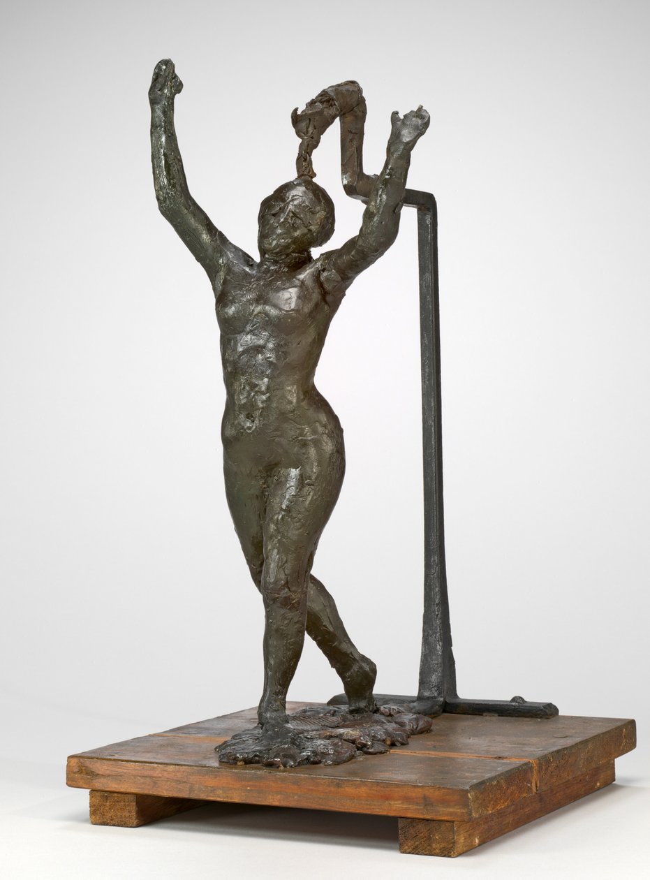 Ballerina che avanza con le braccia alzate da Edgar Degas