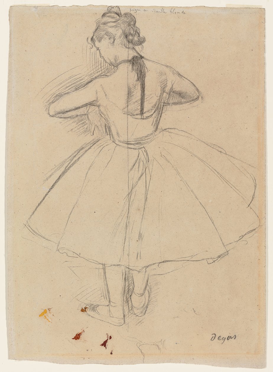 Ballerina in piedi, vista da dietro da Edgar Degas