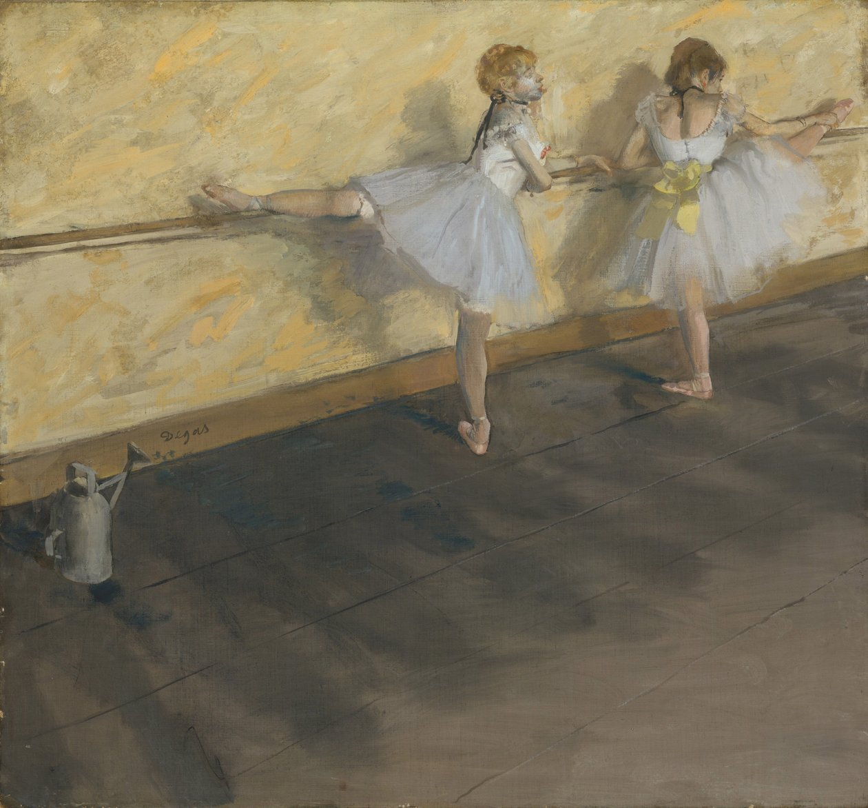 Ballerine che si esercitano alla sbarra da Edgar Degas