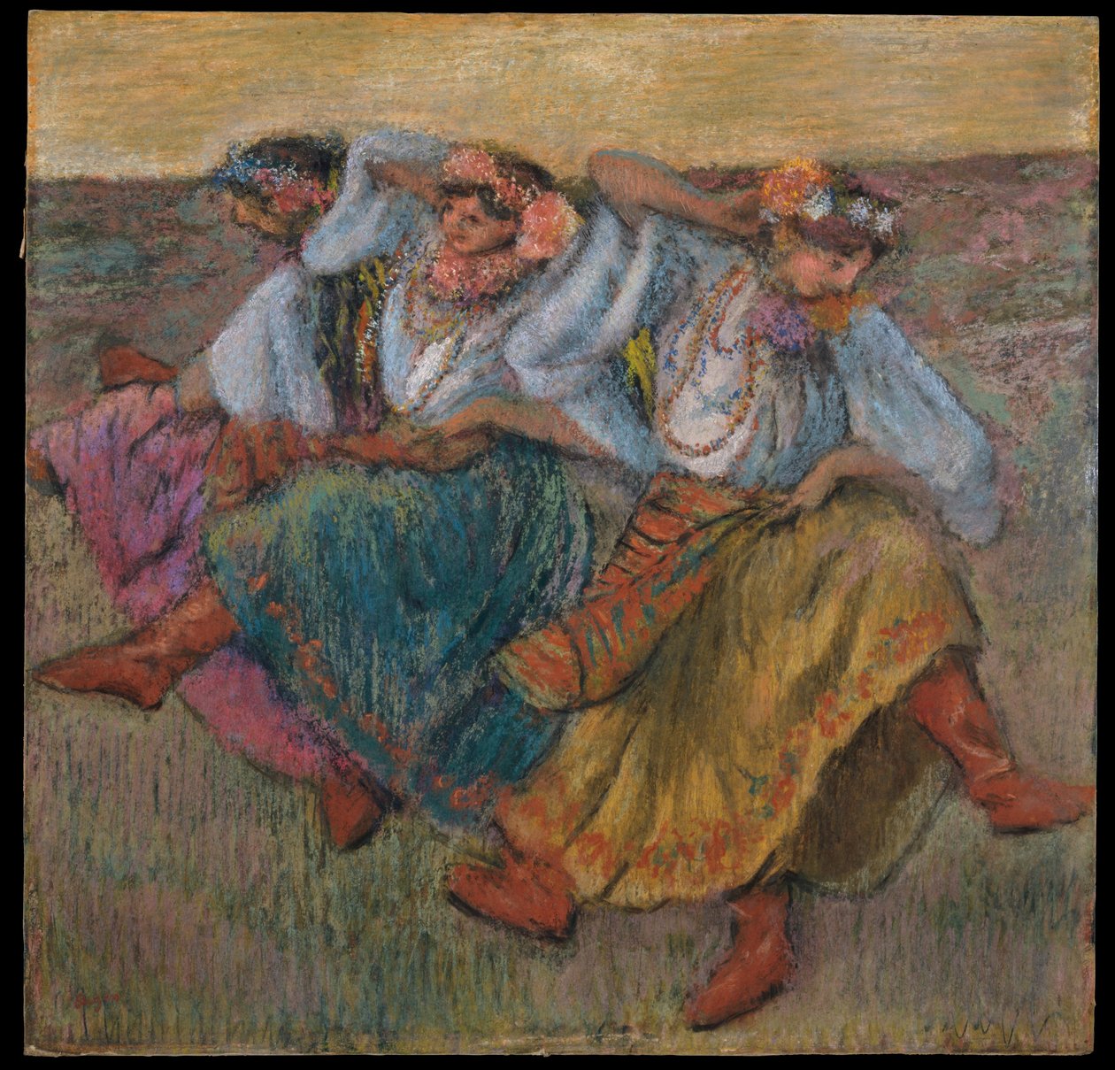 Ballerini in costume tradizionale ucraino da Edgar Degas