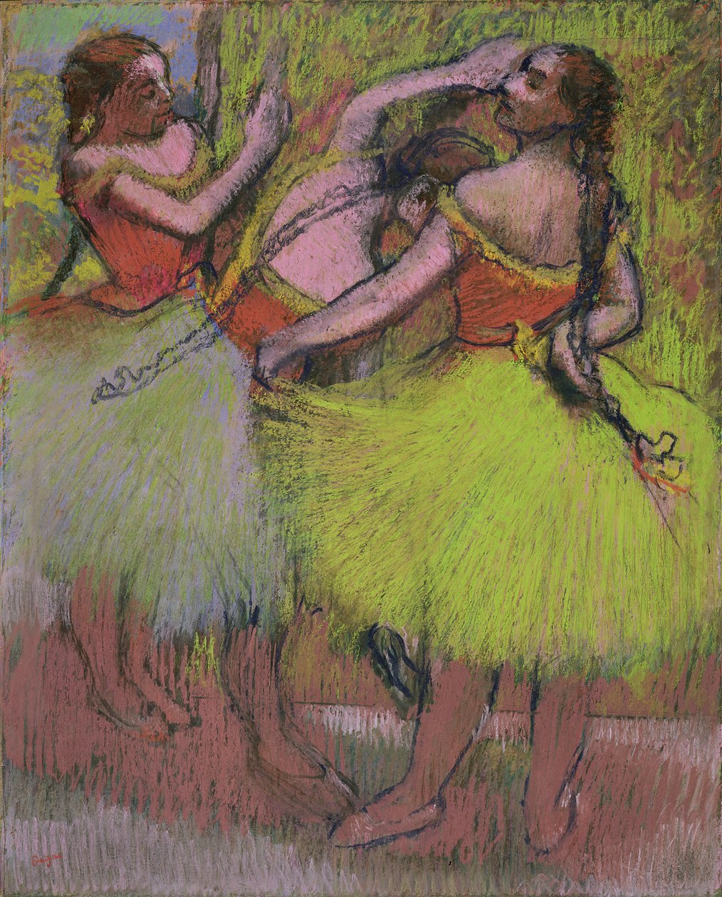 Ballerine con capelli intrecciati da Edgar Degas