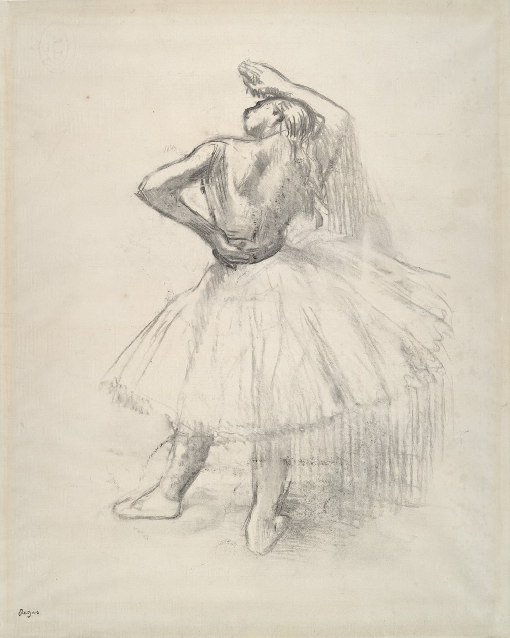 Danseuse debout, le bras droit levé da Edgar Degas