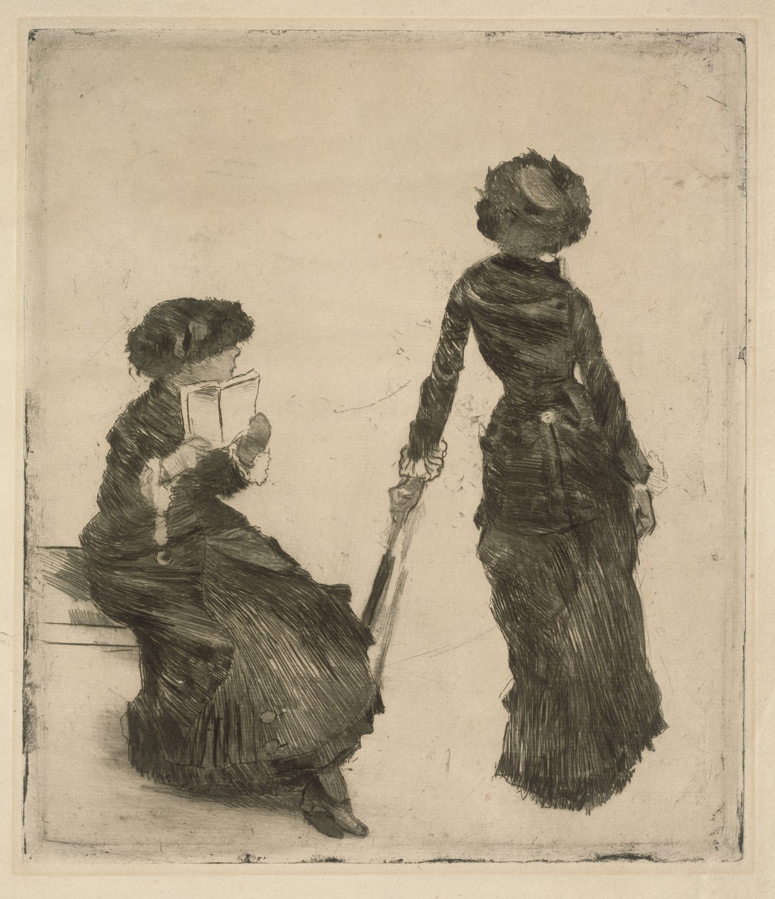La pittrice Mary Cassatt al Louvre, collezione di antichità da Edgar Degas