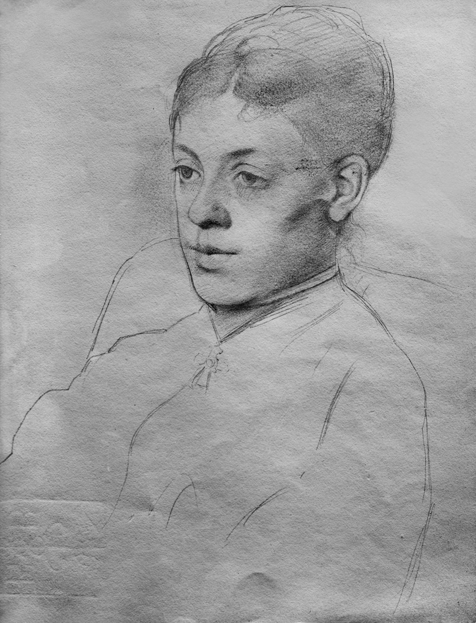 Disegno di Edgar Degas (1834-1917), pittore e scultore francese. Mlle Malo, 1877 circa. da Edgar Degas