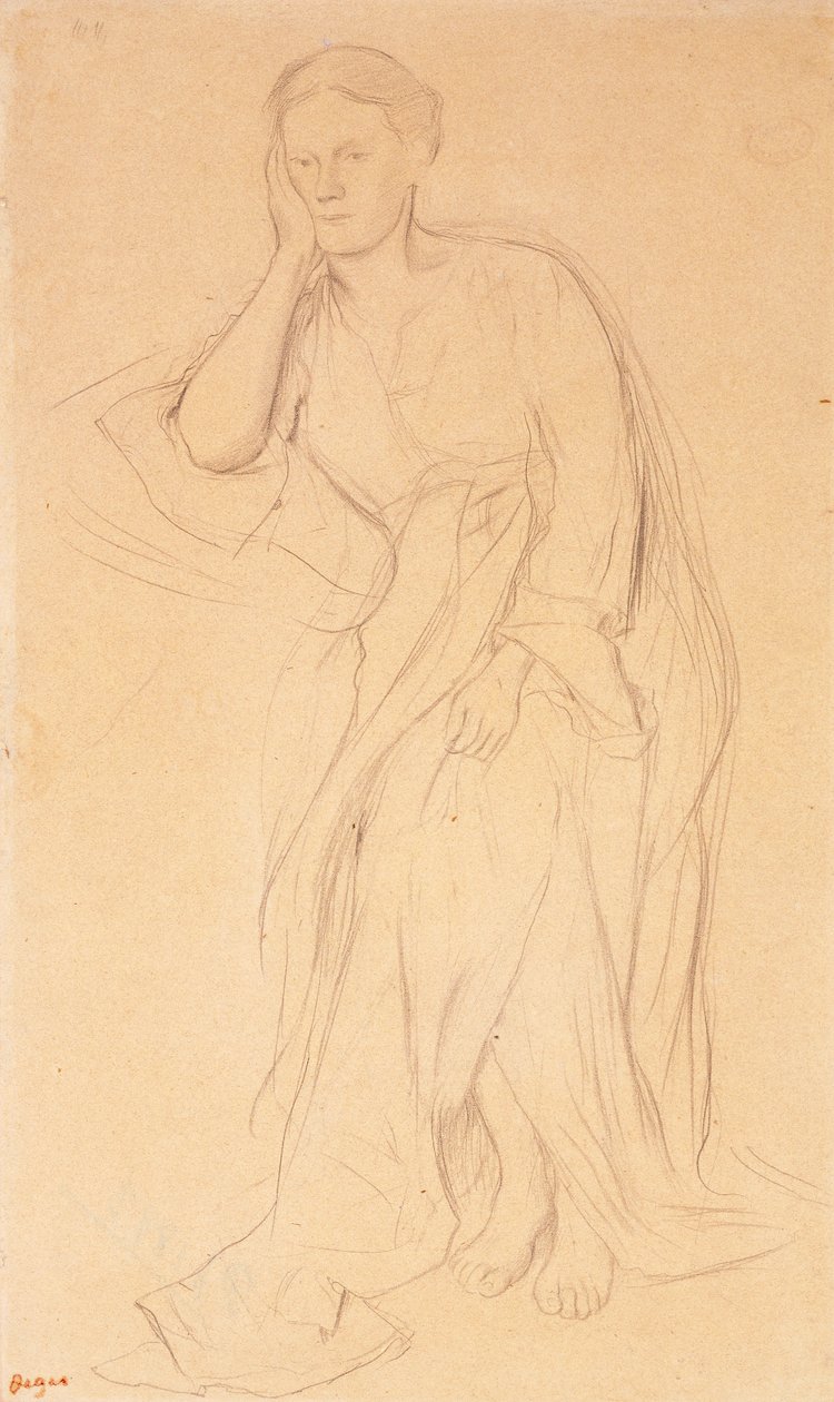 Eugenie Fiocre, studio per Mlle Fiocre nel balletto La Sorgente, c.1867 da Edgar Degas