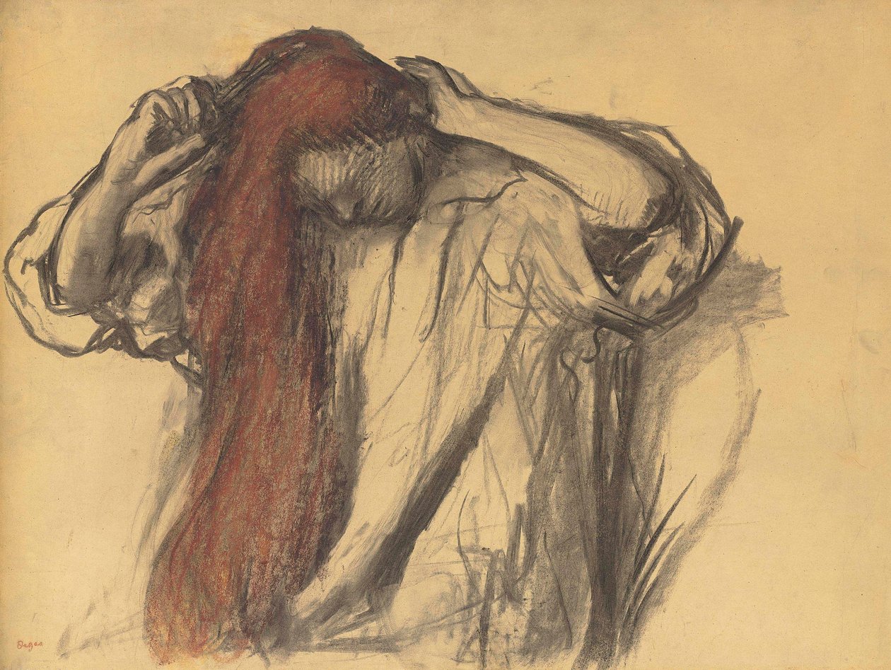 Donna che si acconcia i capelli da Edgar Degas