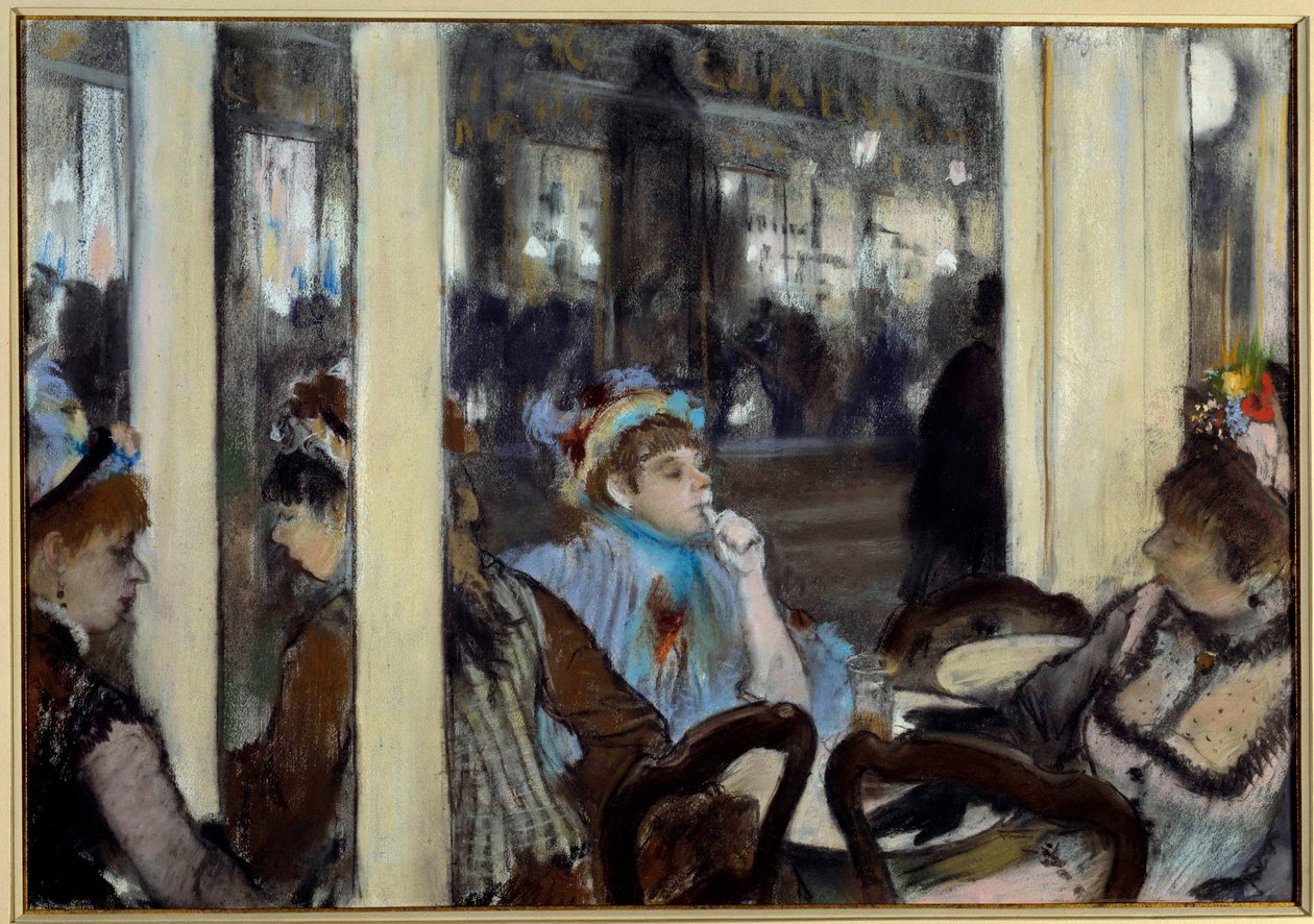 Donne sulla terrazza di un caffè da Edgar Degas