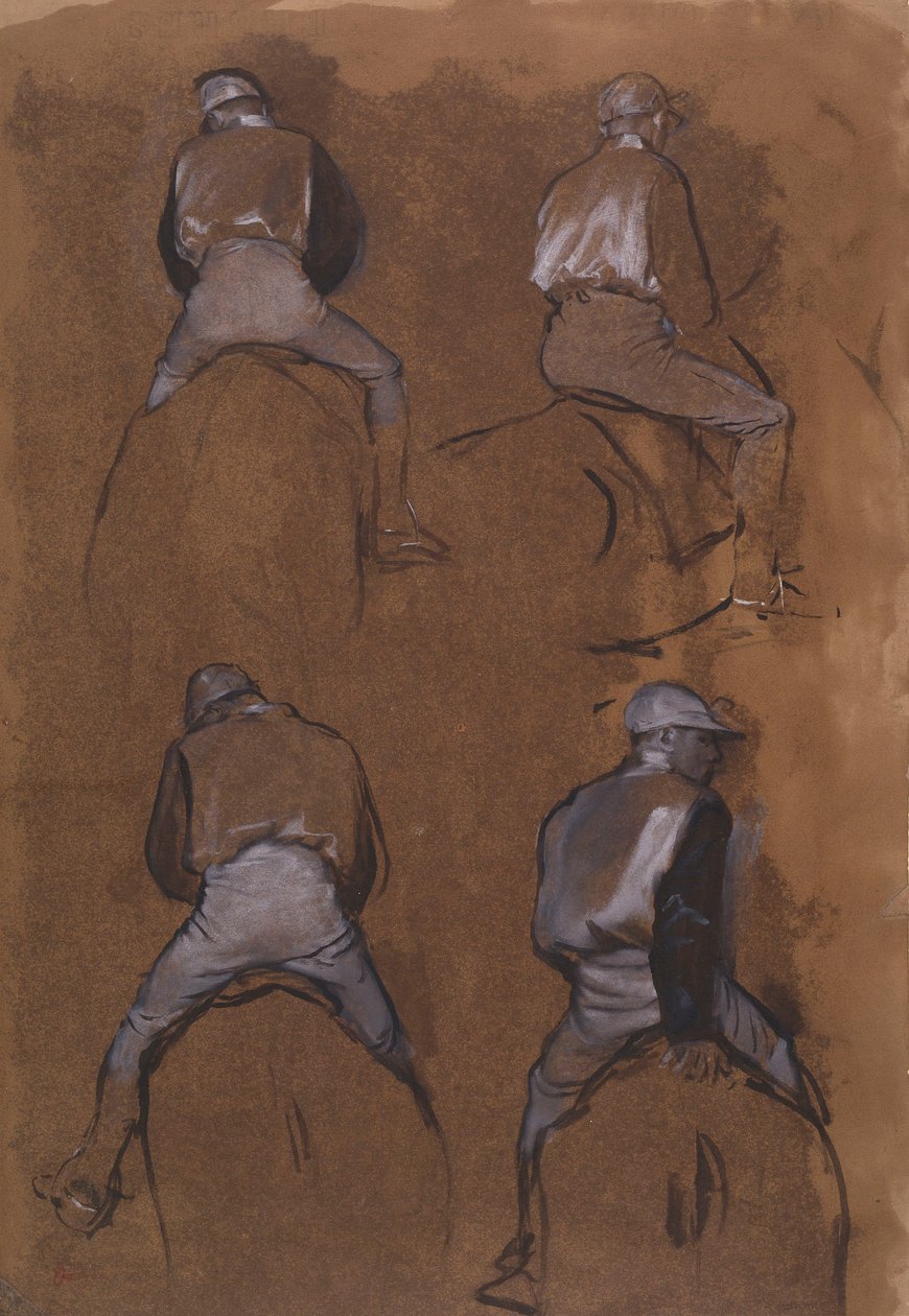 Quattro studi di un fantino da Edgar Degas
