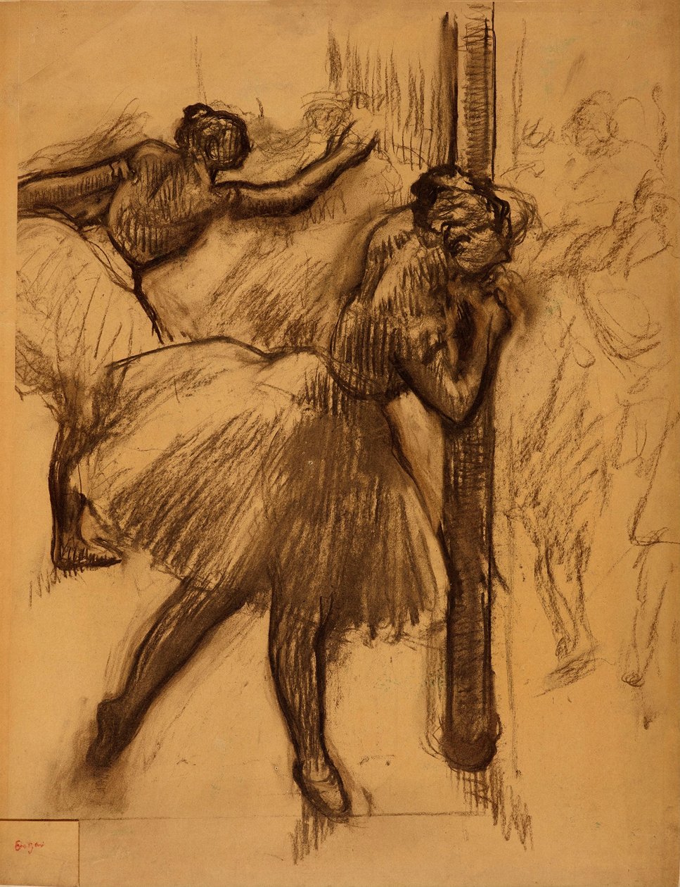 Francese: Ballerina, appoggiata a una colonna da Edgar Degas