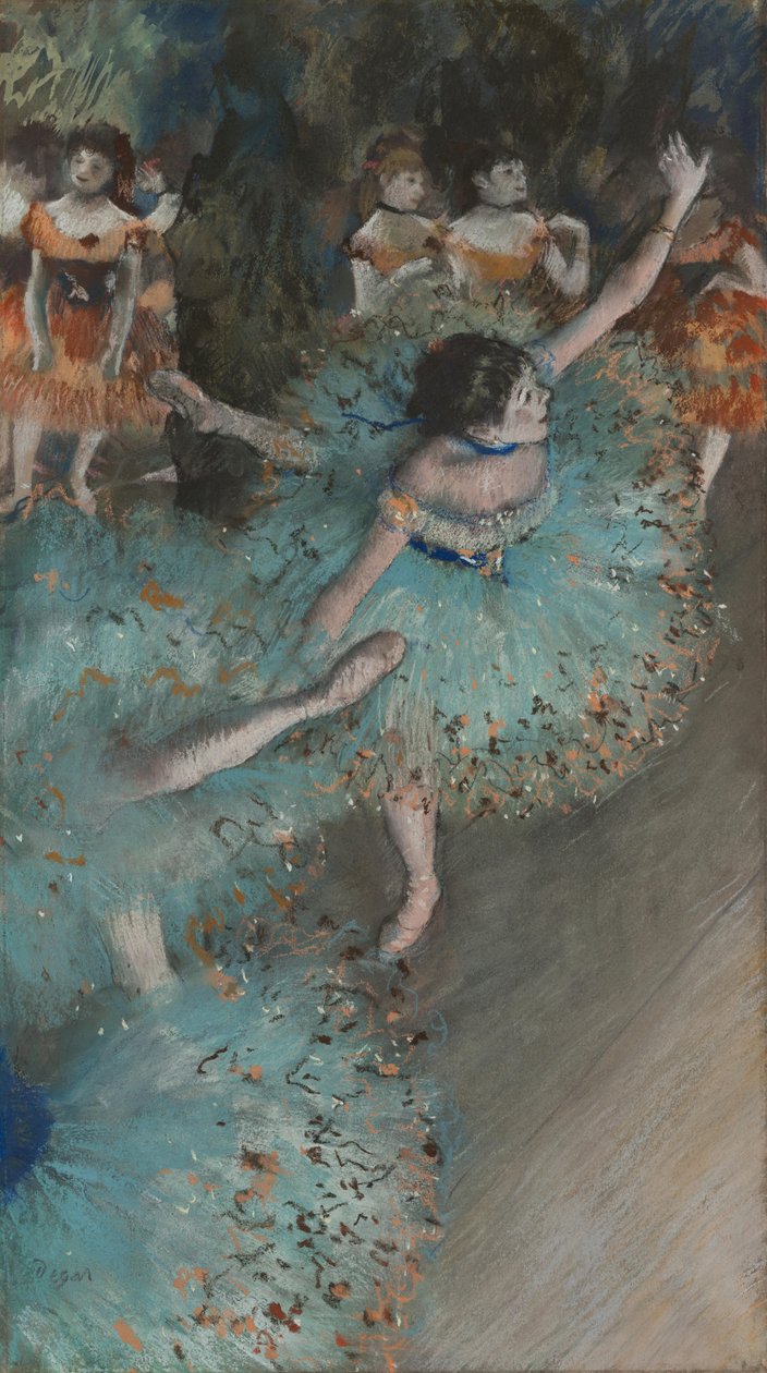 Francese: Danseuse basculant (Danseuse verte) Danzatrice ondeggiante da Edgar Degas