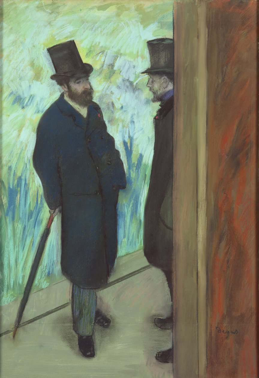 Amici al teatro, Ludovic Halevy (1834-1908) e Albert Cave (1832-1910) 1878-79 da Edgar Degas
