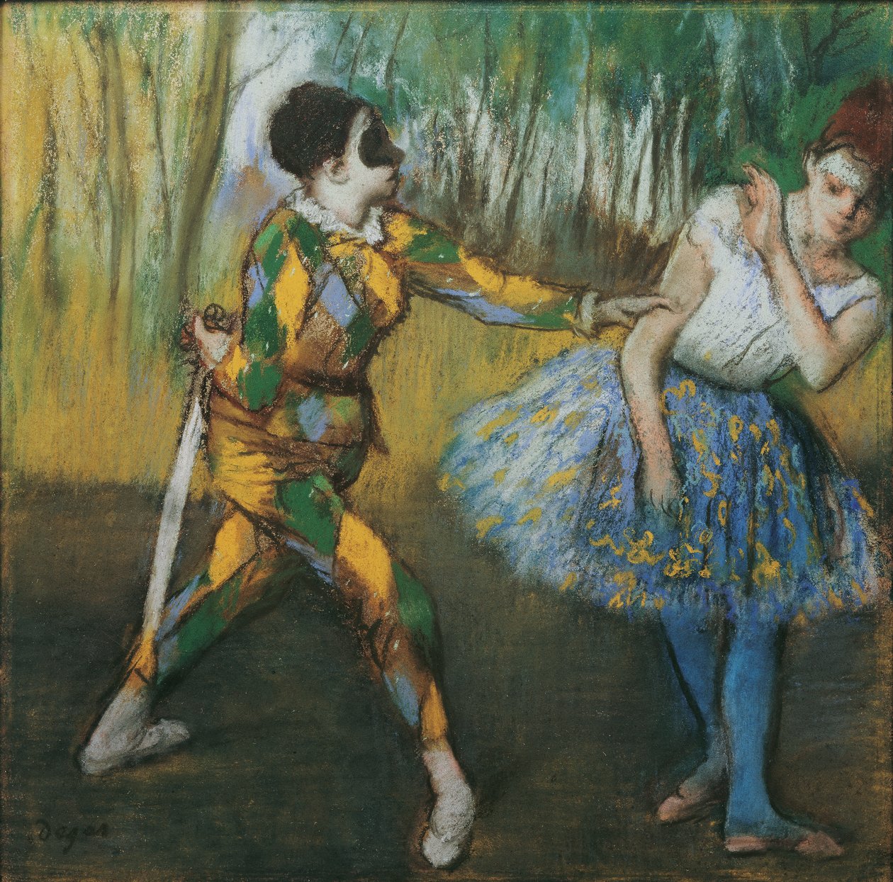 Arlecchino e Colombina da Edgar Degas