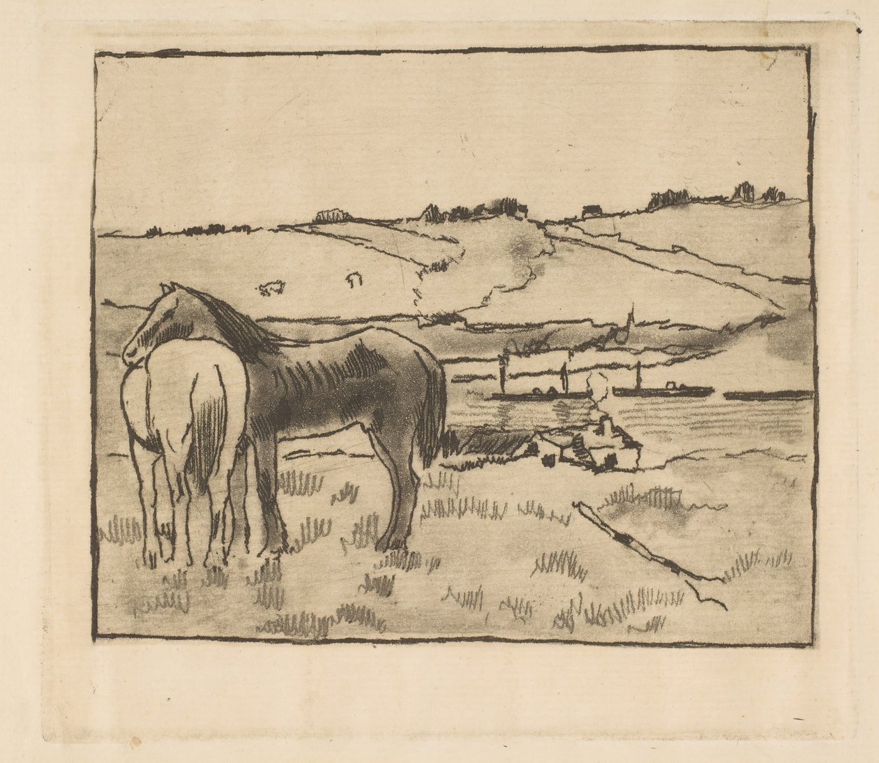 Cavalli nel prato, 1891-92 da Edgar Degas