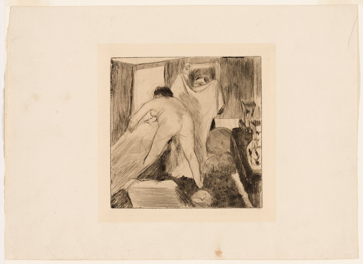 Lasciare il bagno da Edgar Degas