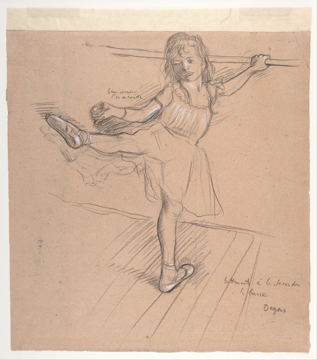 Bambina che si allena al bar da Edgar Degas