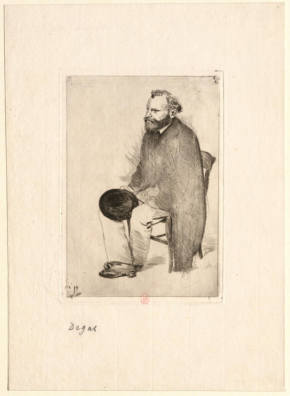 [Manet seduto di tre quarti a sinistra] da Edgar Degas