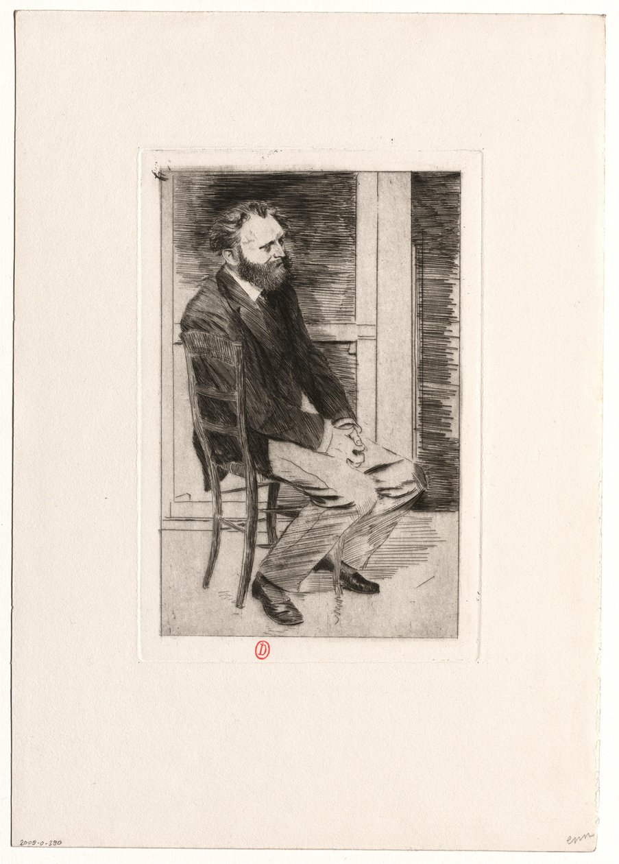 [Manet seduto, di profilo a destra] da Edgar Degas