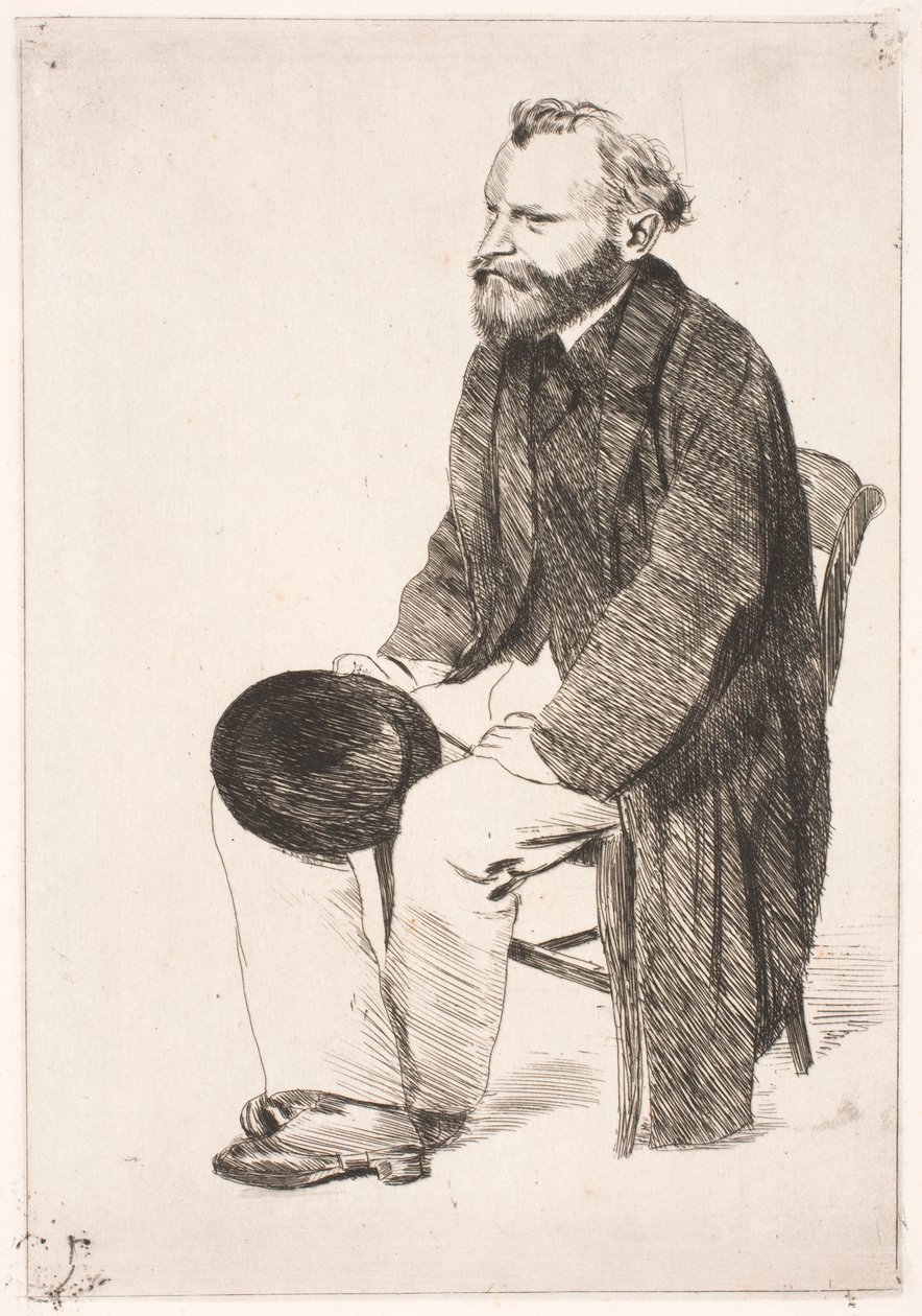 Manet seduto. Di profilo a sinistra da Edgar Degas