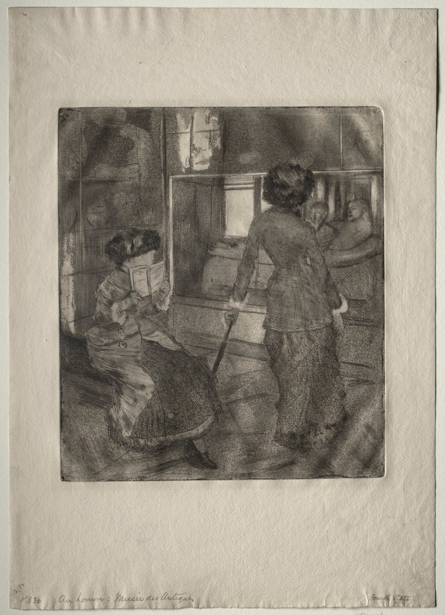 Mary Cassatt al Louvre: La Galleria Etrusca, 1879-1880 da Edgar Degas