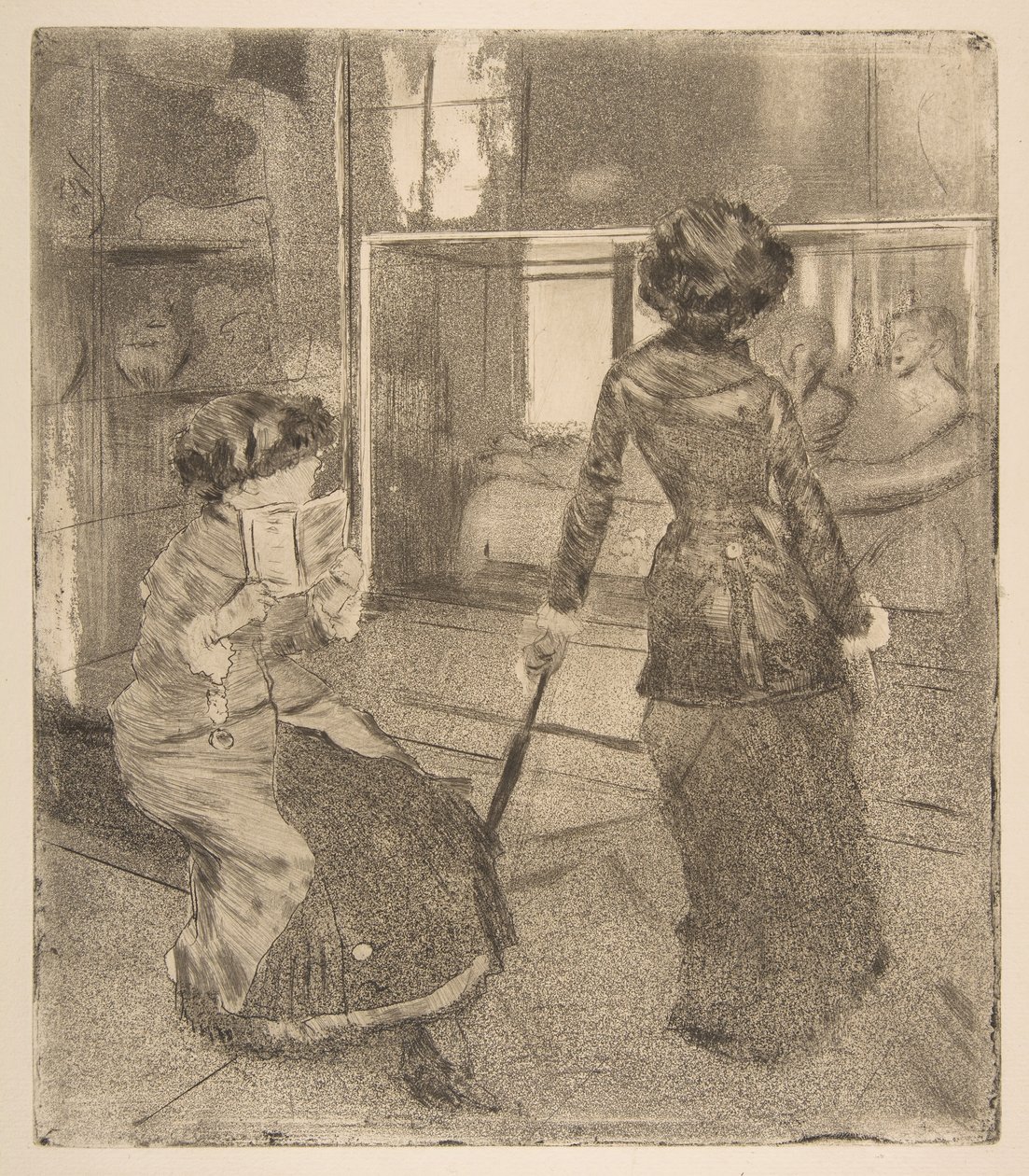 Mary Cassatt al Louvre: La Galleria Etrusca, 1879-80 da Edgar Degas