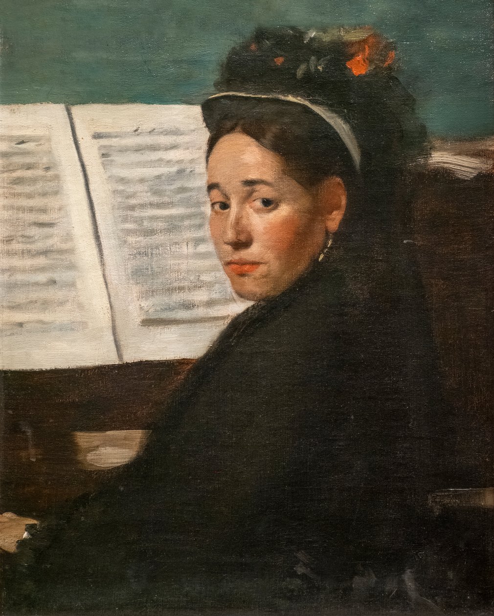 Miss Dihau al pianoforte da Edgar Degas