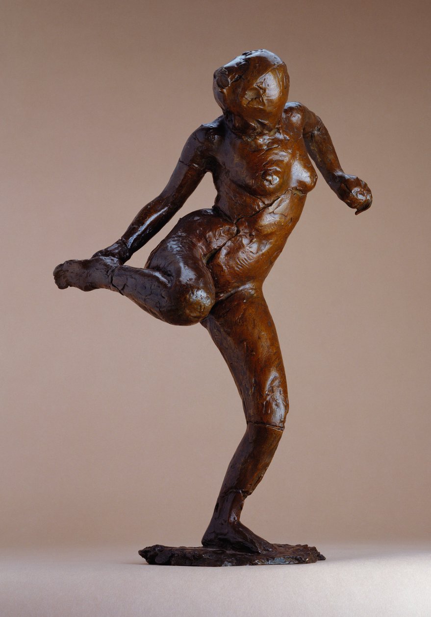 Nudo che guarda la pianta del piede destro da Edgar Degas