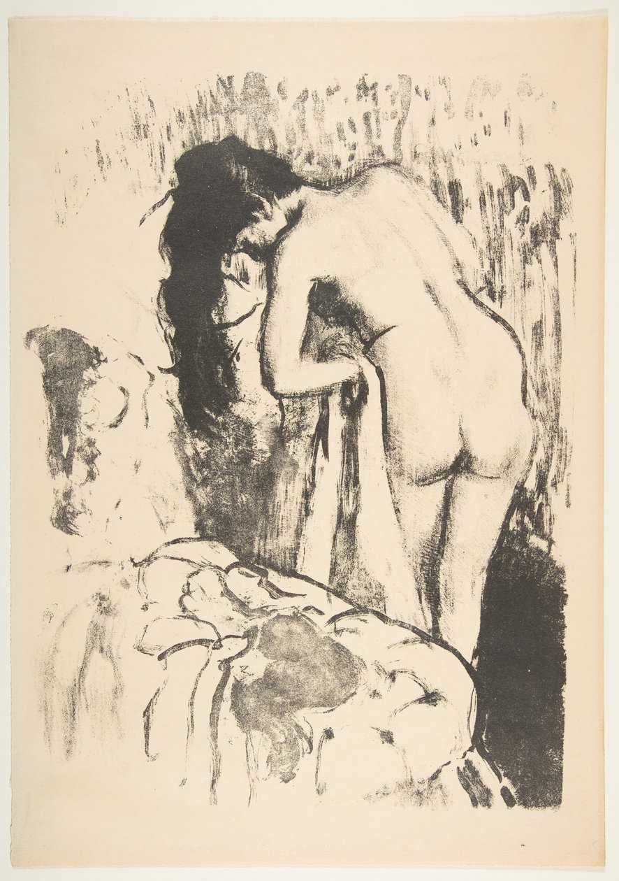 Donna nuda in piedi che si asciuga da Edgar Degas