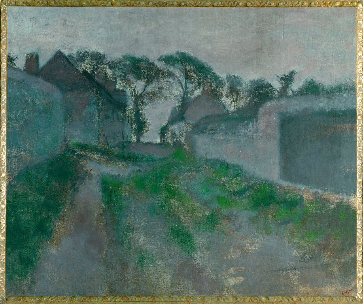 Rue de village Saint Valery-sur-Somme (olio su tela) da Edgar Degas
