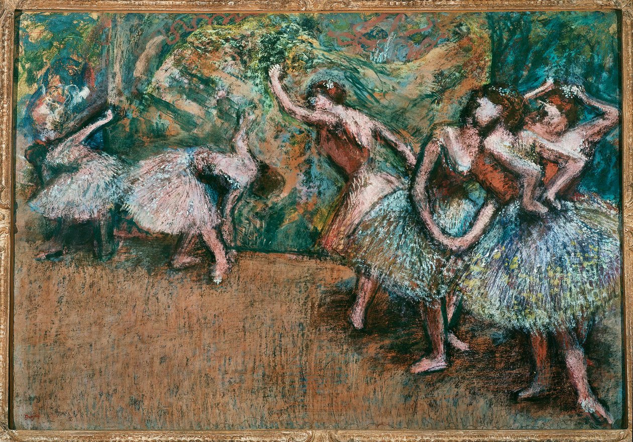 Scena di un balletto (pastello su cartone) da Edgar Degas
