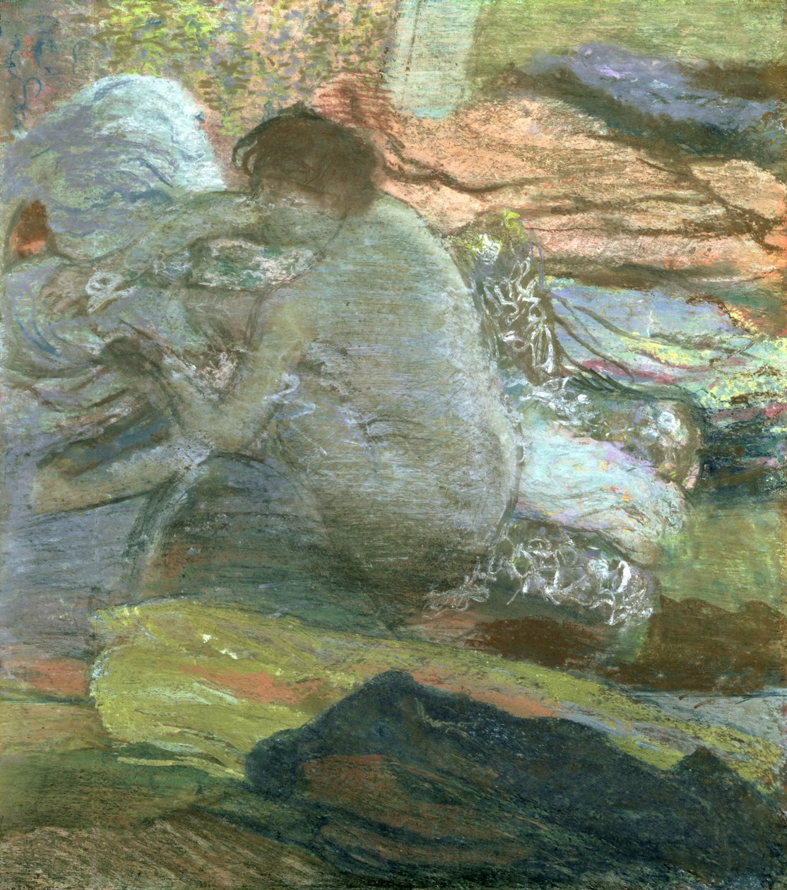 Donna seduta che si asciuga i piedi da Edgar Degas