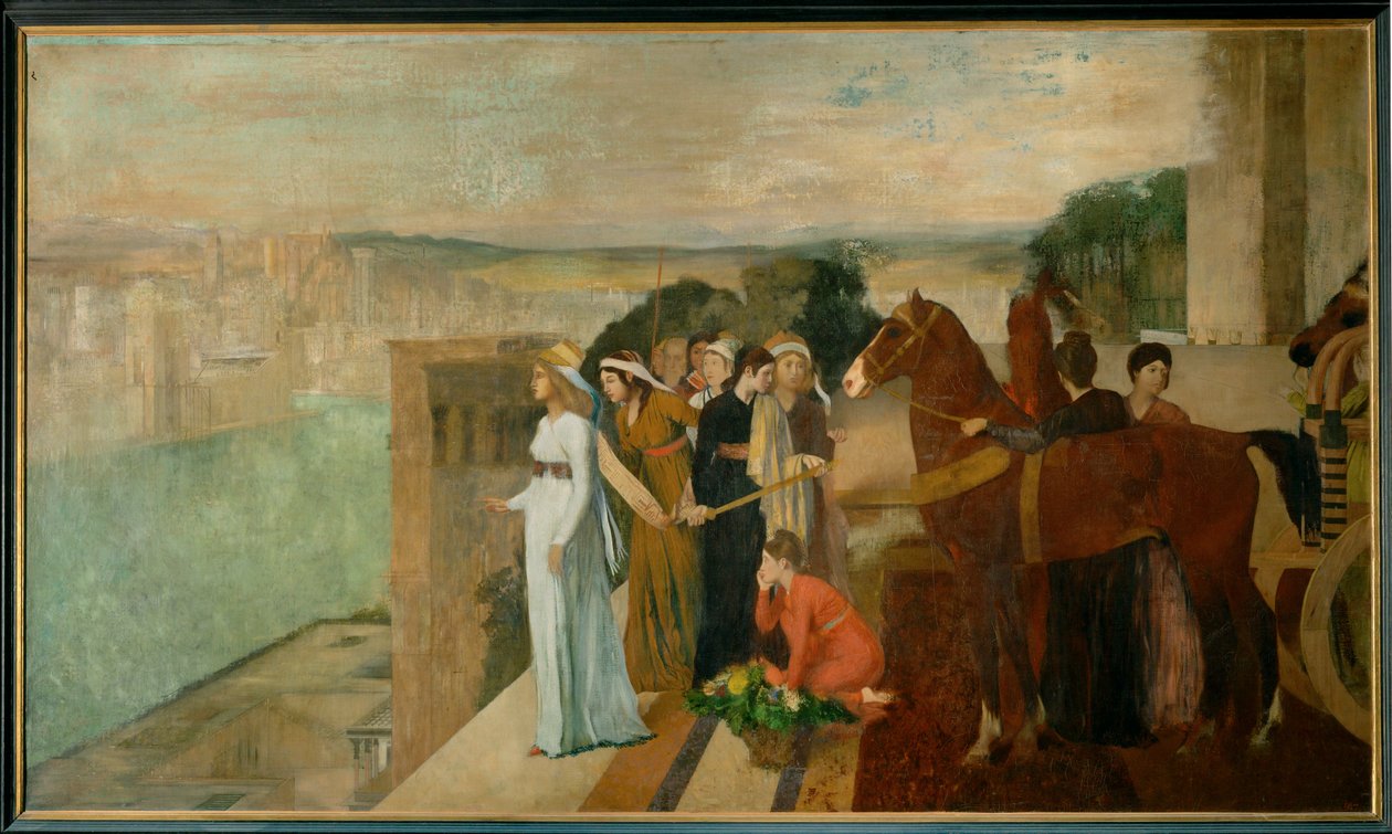 Semiramide che costruisce Babylone (olio su tela) da Edgar Degas